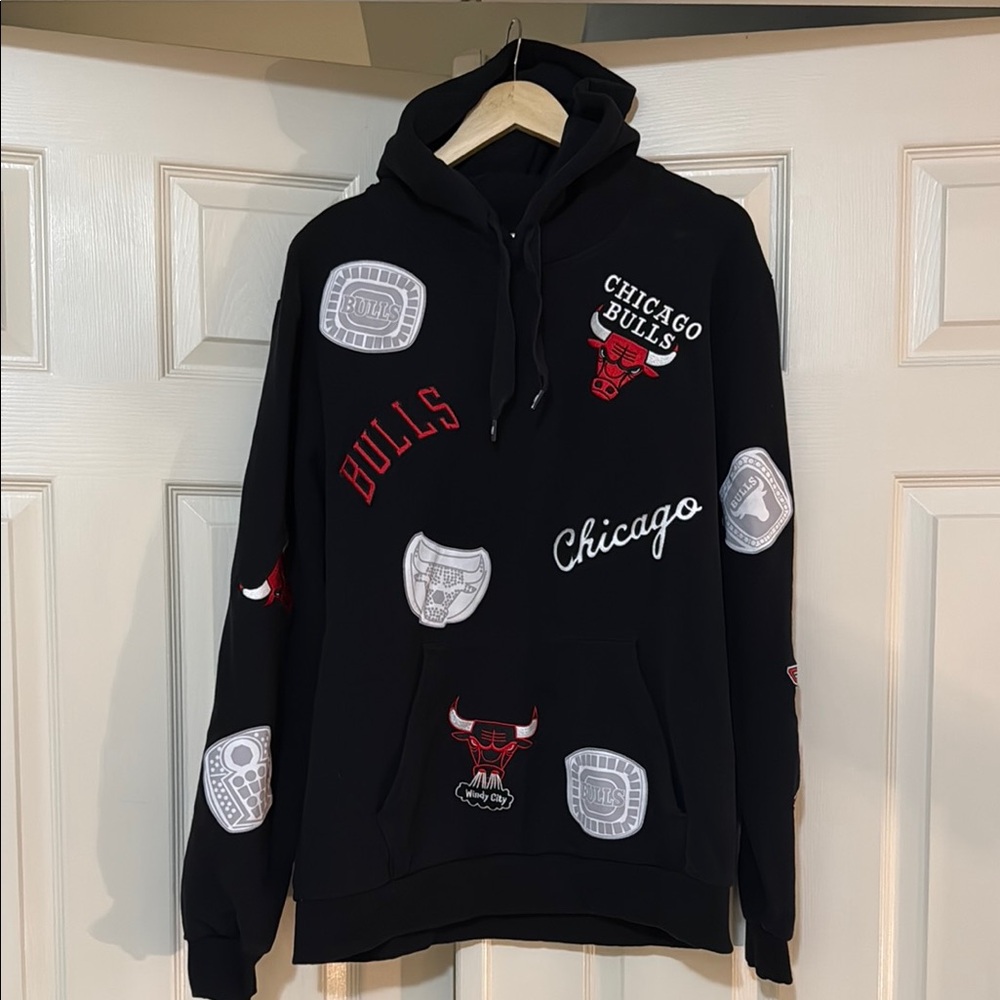 2023 Chicago Bulls Black Fisll Hoodie